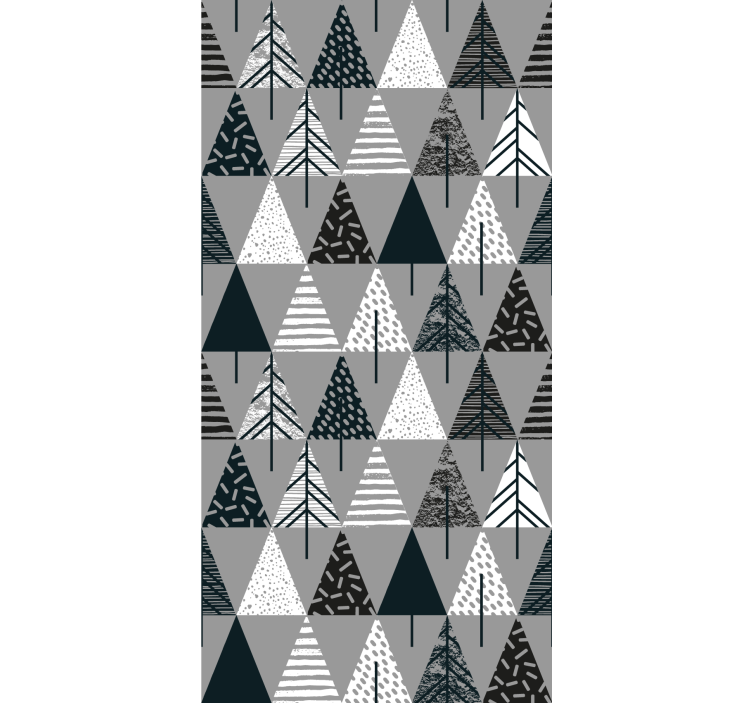 Minimalistic Nordic trees  Living Room Wallpaper - TenStickers