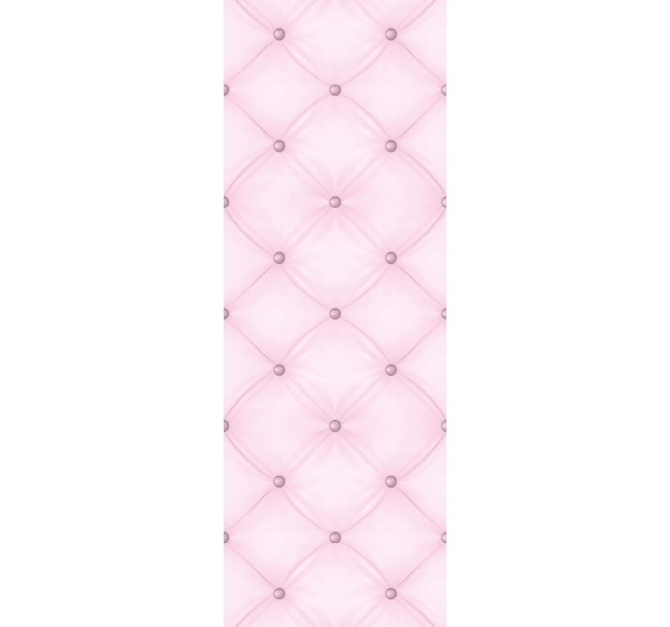 Elegant pink button tufting textured wallpaper - TenStickers