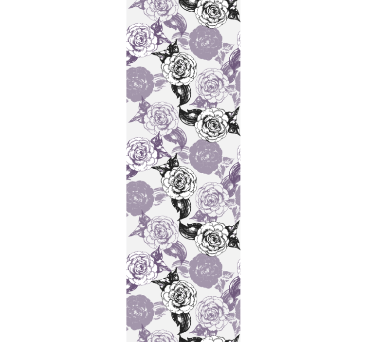 Floral wallpaper with charming rose pattern - TenStickers