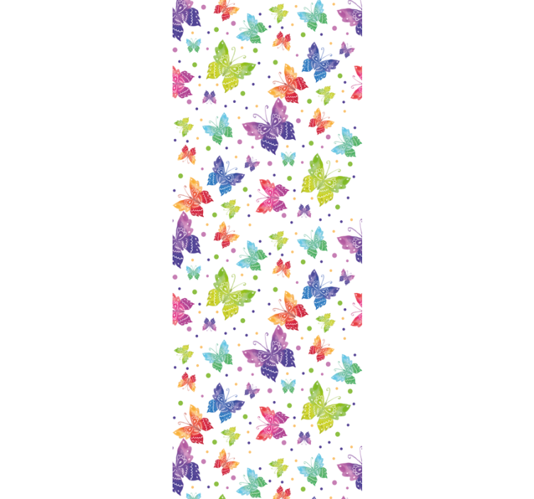 Colorful pattern for babies butterflies wallpaper - TenStickers