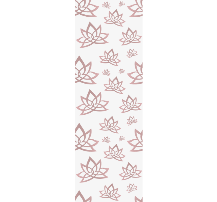 Lotus beige pattern floral wallpaper - TenStickers