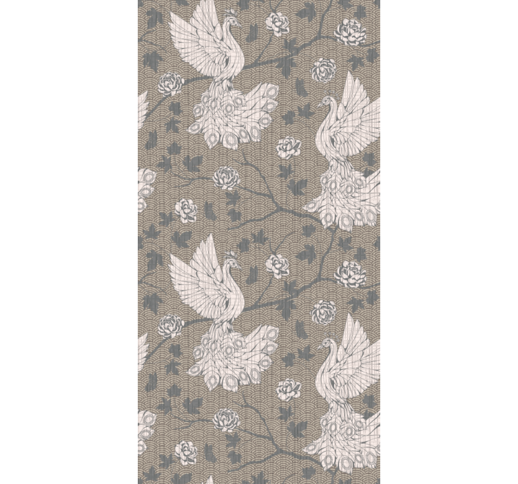 Elegant Swans Design birds in wallpaper - TenStickers