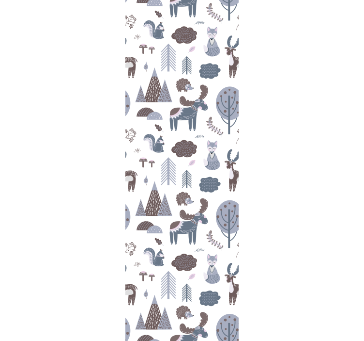 Nordic animals bedroom wallpaper - TenStickers