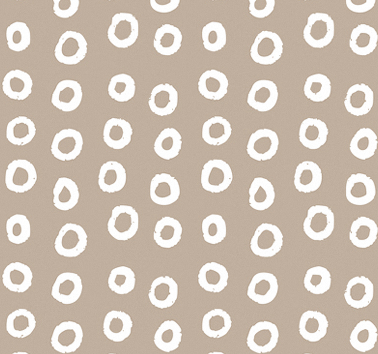 Circle Pattern Wallpaper Cinnamon bubbles - TenStickers