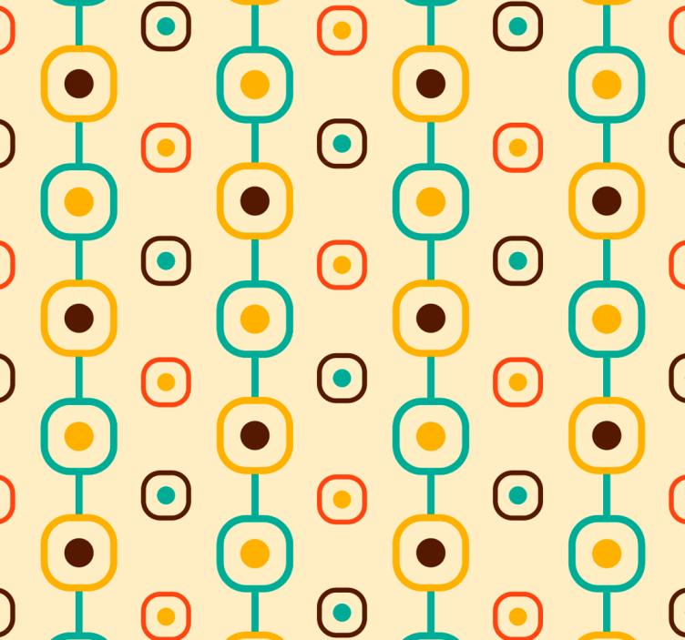 60s Geometric vintage wallpaper - TenStickers