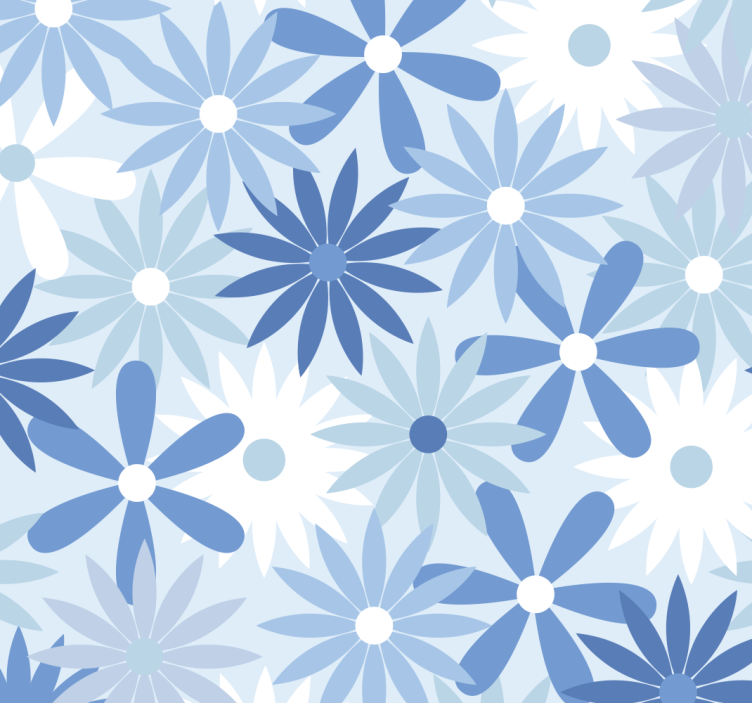 Floral Geometric Fusion floral wallpaper - TenStickers