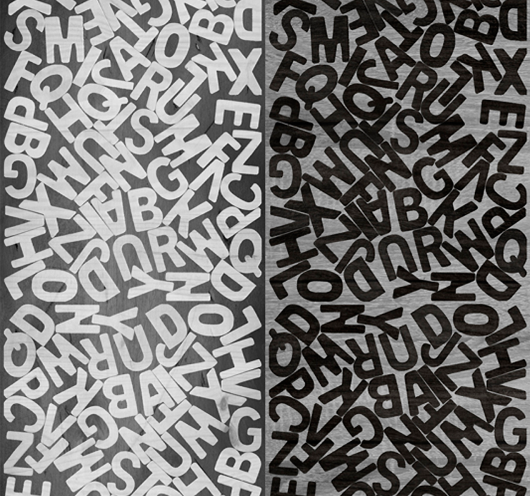 Alphabet Chaos lettering wallpaper - TenStickers