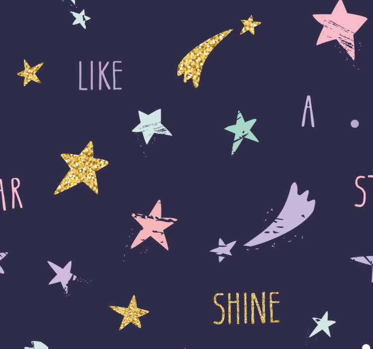 Starry Inspirational nursery room wallpaper - TenStickers
