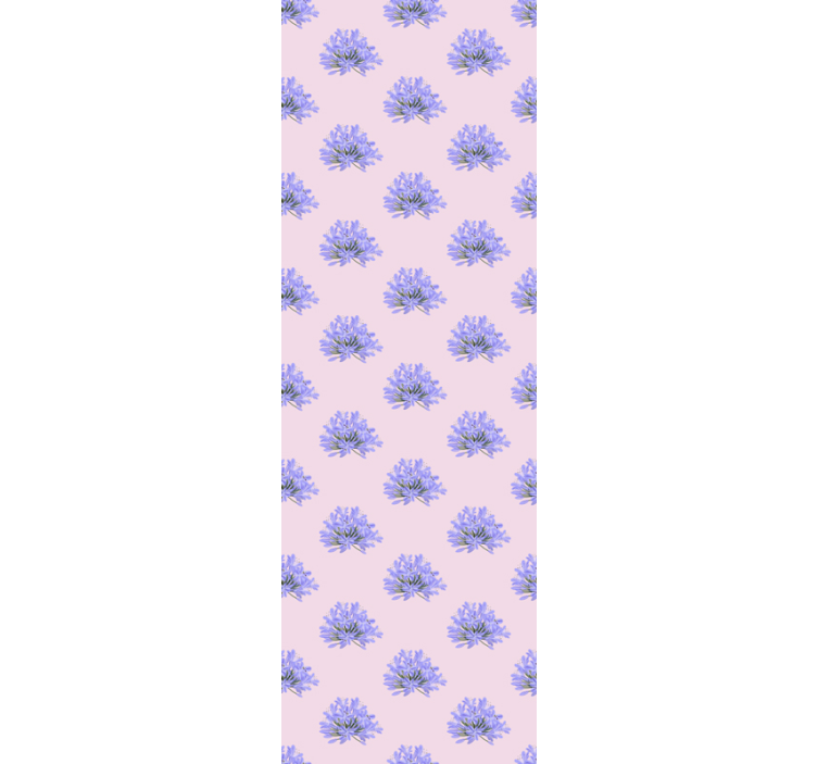 Violet flowers Patterned Wallpaper - TenStickers