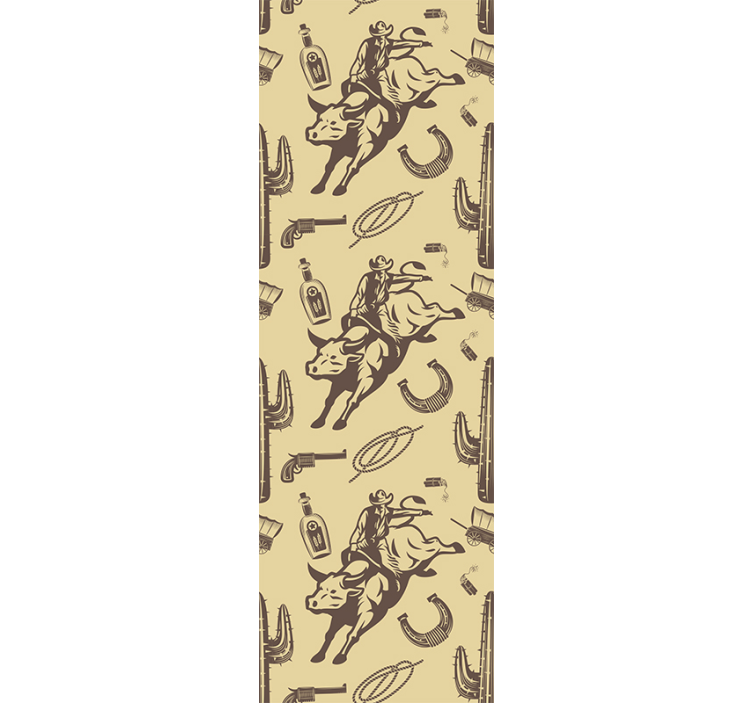 Western Themed Elements wallpaper childrens room - TenStickers