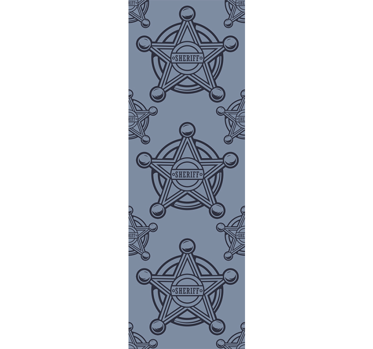 Sheriff Star Patterns custom wallpaper - TenStickers