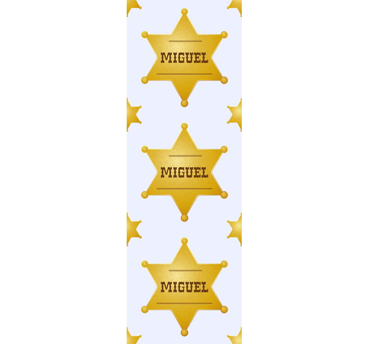Sheriff badge with name Bedroom Wallpaper - TenStickers