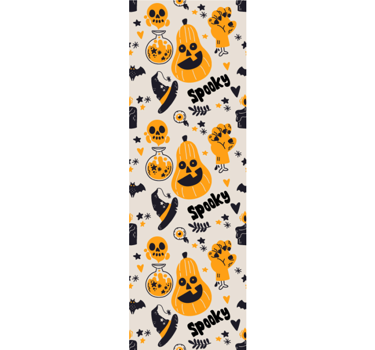 Spooky elements cute halloween wallpaper - TenStickers