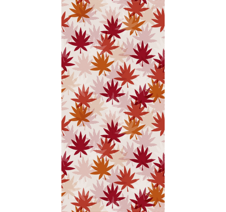 Autumn tones pattern leaves wallpaper - TenStickers