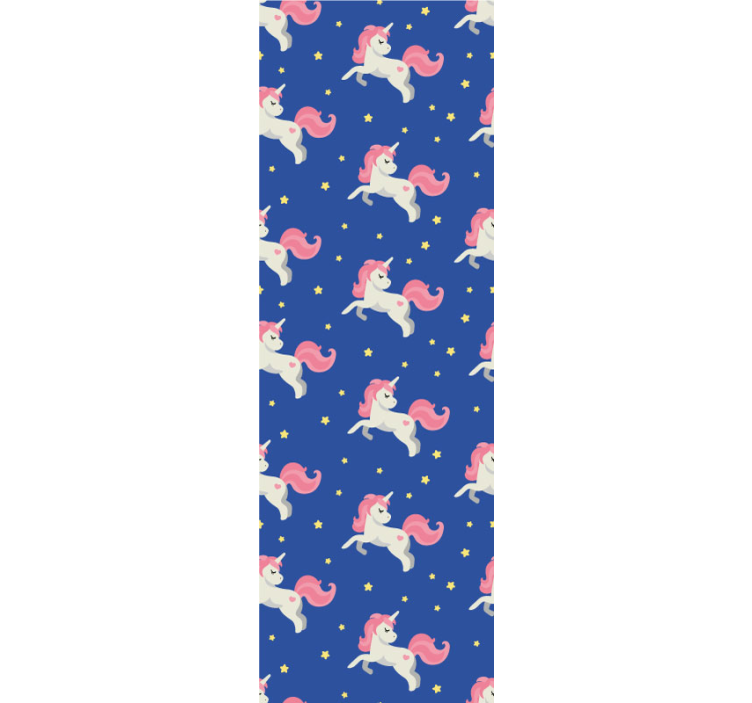 Jumping unicorns pattern animals wallpaper - TenStickers