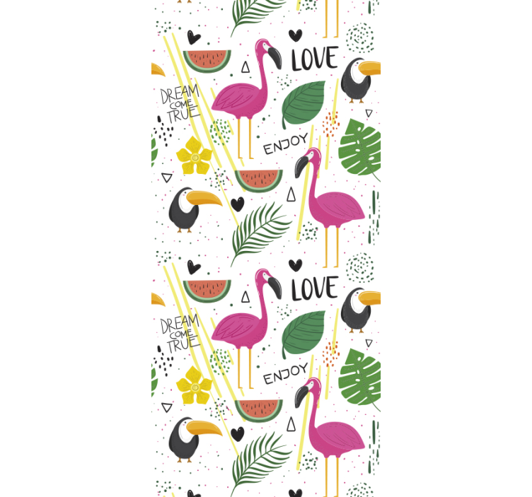 Flamingo Dreams wallpaper childrens room - TenStickers