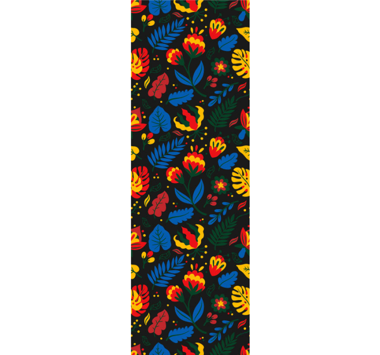 Floral Leaf Pattern ornamental wallpaper - TenStickers