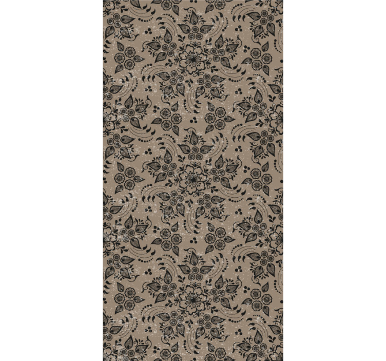 Floral Paisley Pattern floral wallpaper - TenStickers