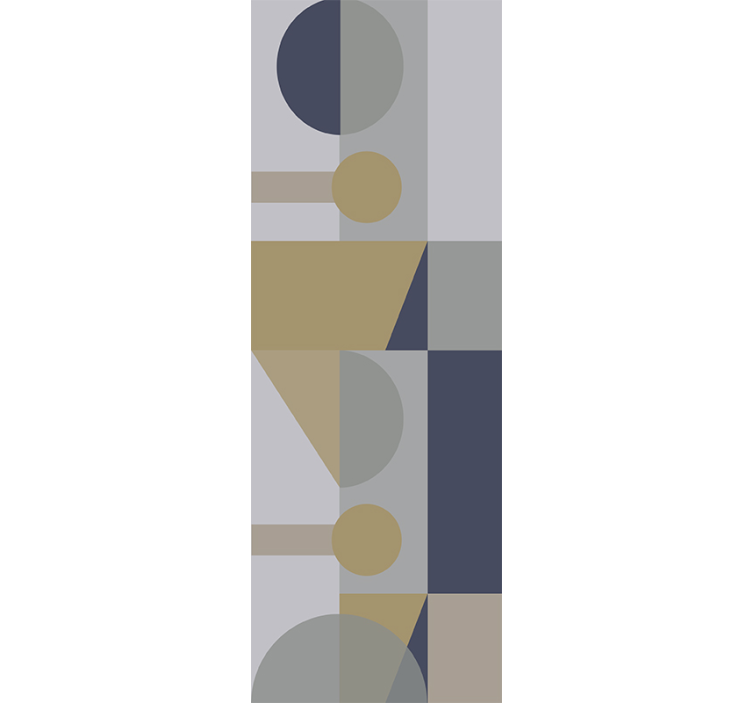 Abstract shapes composition wallpaper geometric - TenStickers