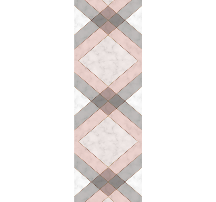 Pink and grey marble triangle wallpaper - TenStickers