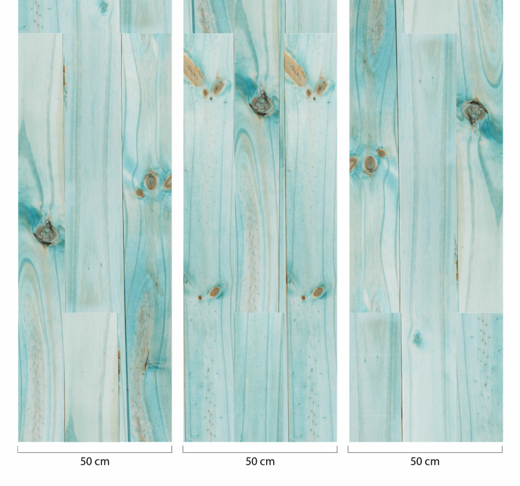 Soft Blue Wooden Planks - TenStickers