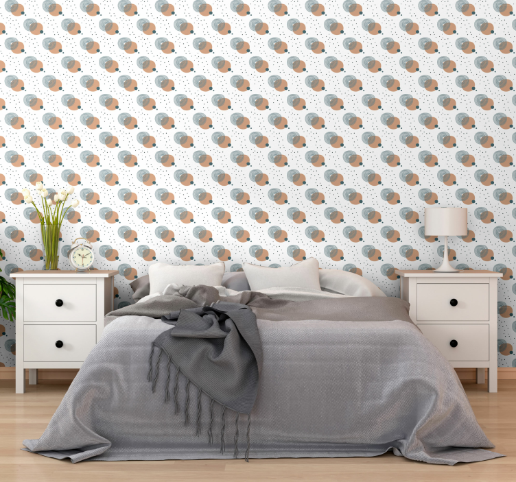 Abstract Dot Motif art wallpaper - TenStickers