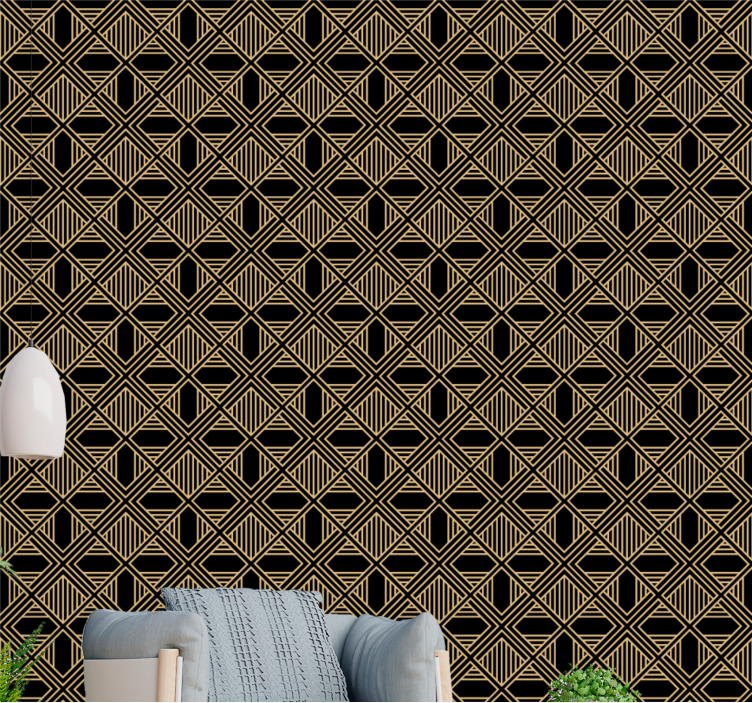 Art deco Great Gatsby style classic wallpaper - TenStickers