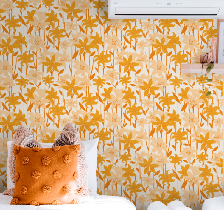 Autumnal Foliage Design leaves wallpaper - TenStickers