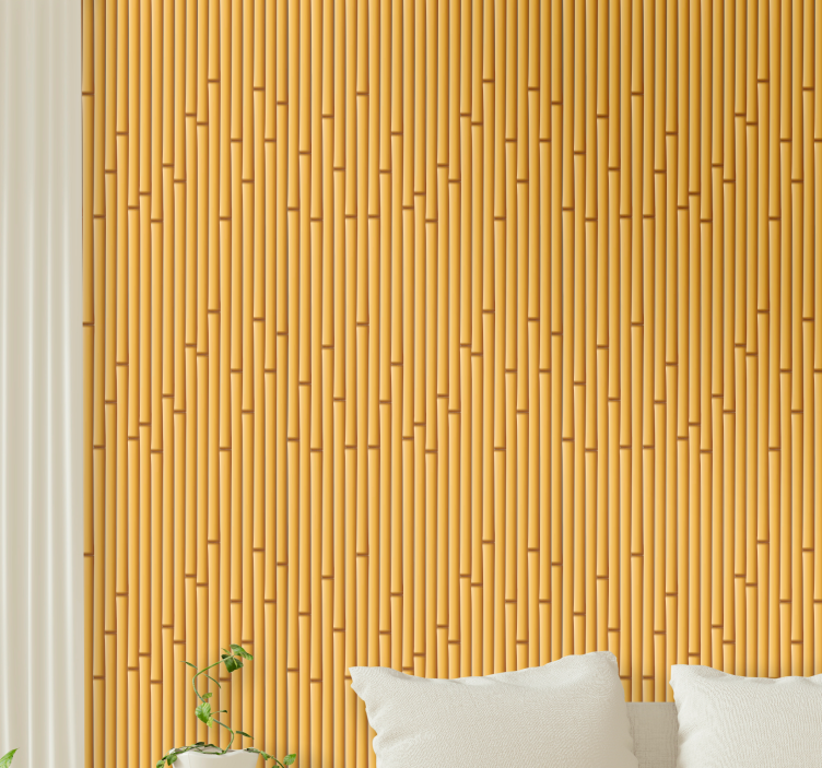 Bamboo Sticks Layout textured wallpaper - TenStickers