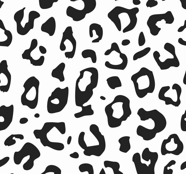 Black and white leopard texture wallpaper - TenStickers