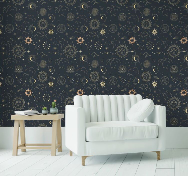 Celestial Elements Design star wallpaper - TenStickers