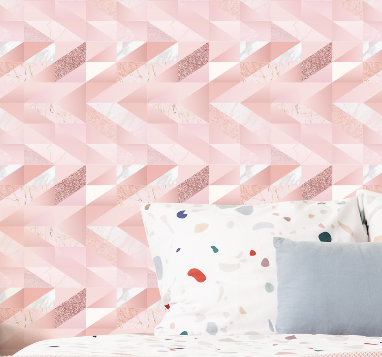 Chevron Fusion marble effect wallpaper - TenStickers
