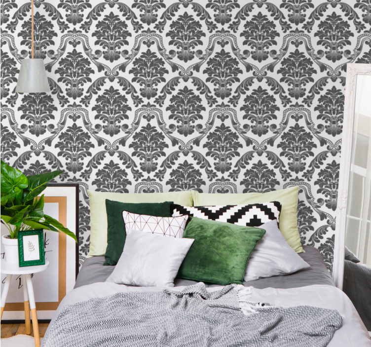 Classic Floral Motif baroque wallpaper - TenStickers
