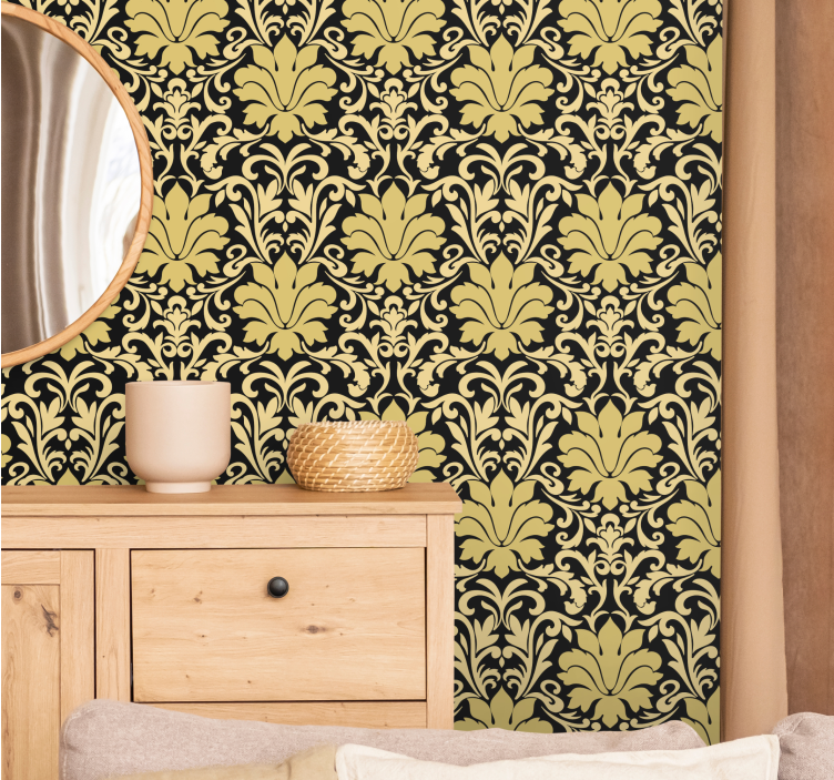 Elegant Damasco decoration retro wallpaper - TenStickers