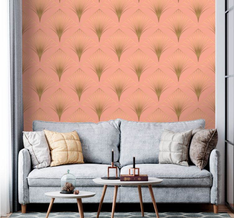 Elegant palm trees pattern floral wallpaper - TenStickers