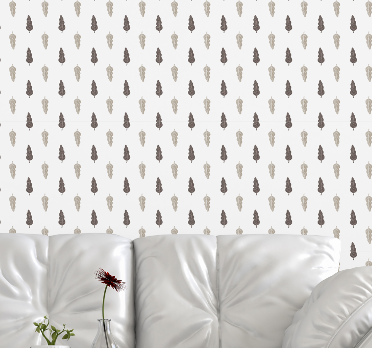 Elegant spruce pattern nordic wallpaper - TenStickers