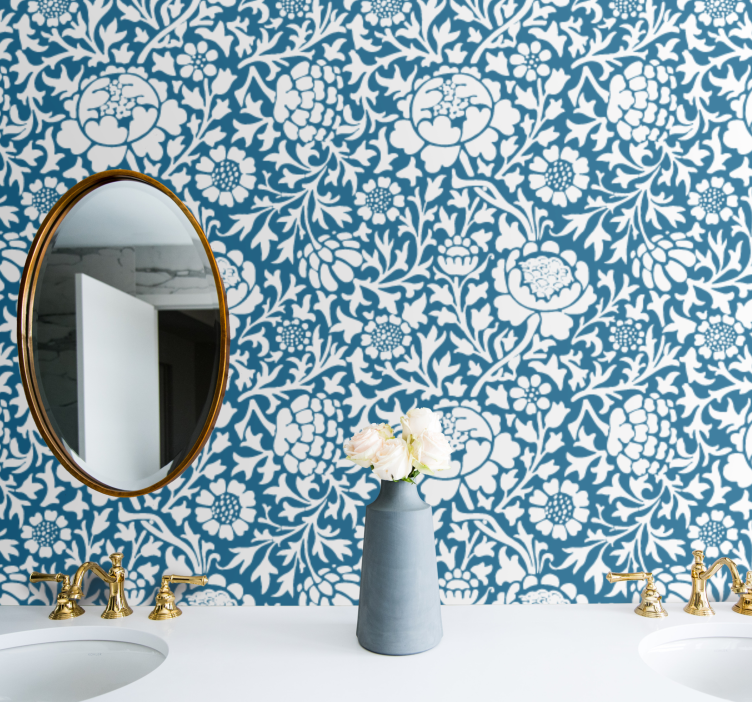 Floral Elegance Motif floral wallpaper - TenStickers