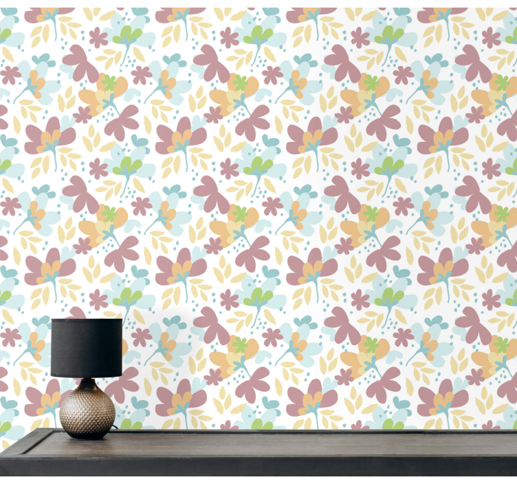 Floral Pattern Decor flowers wallpaper - TenStickers