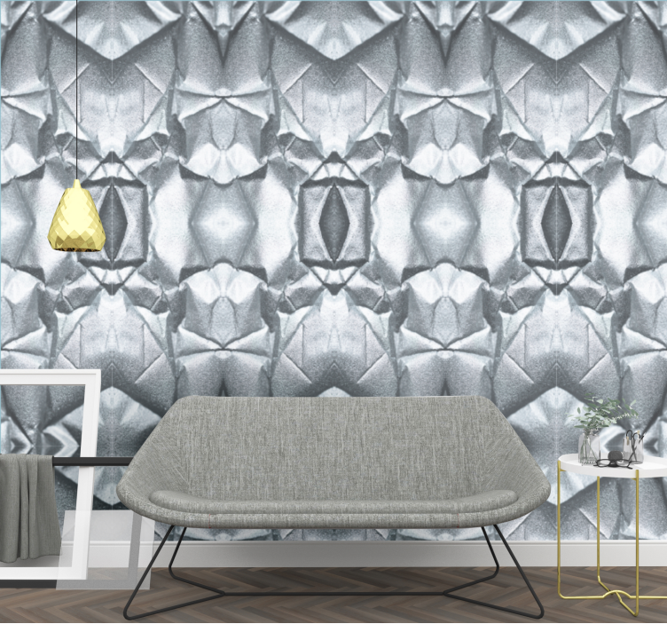Geometric Cushioned abstract wallpaper - TenStickers