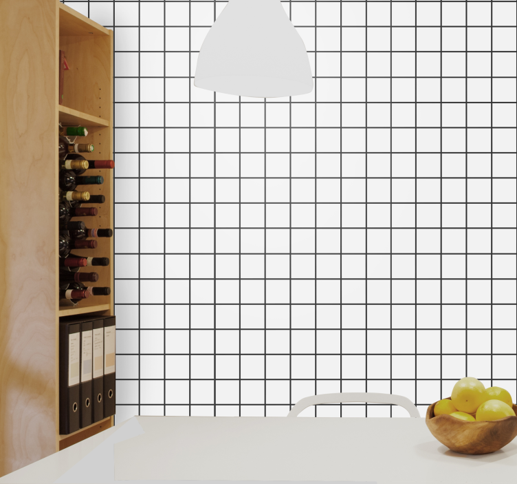 Geometric Grid wallpaper geometric - TenStickers