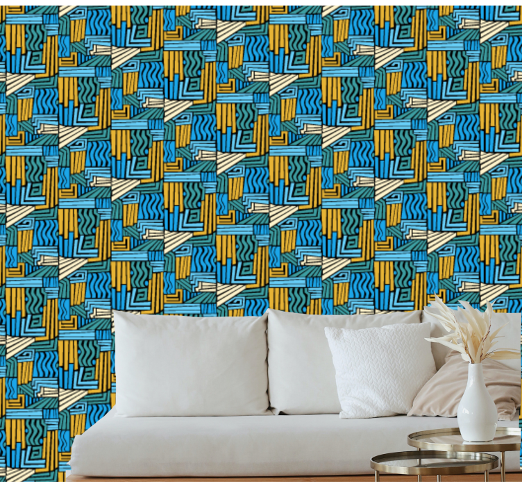 Geometric Interlace wallpaper geometric - TenStickers