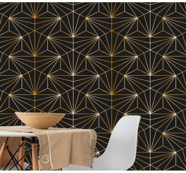 Geometric Lines Fusion wallpaper geometric - TenStickers