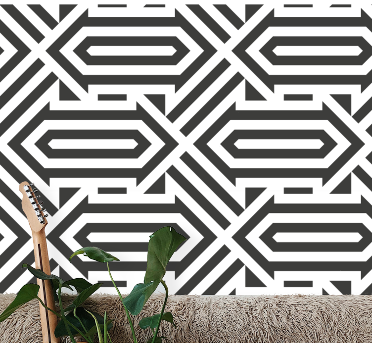 Geometric Maze Design wallpaper geometric - TenStickers