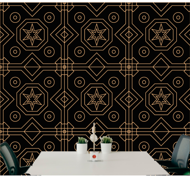 Geometric Star Symmetry wallpaper geometric - TenStickers