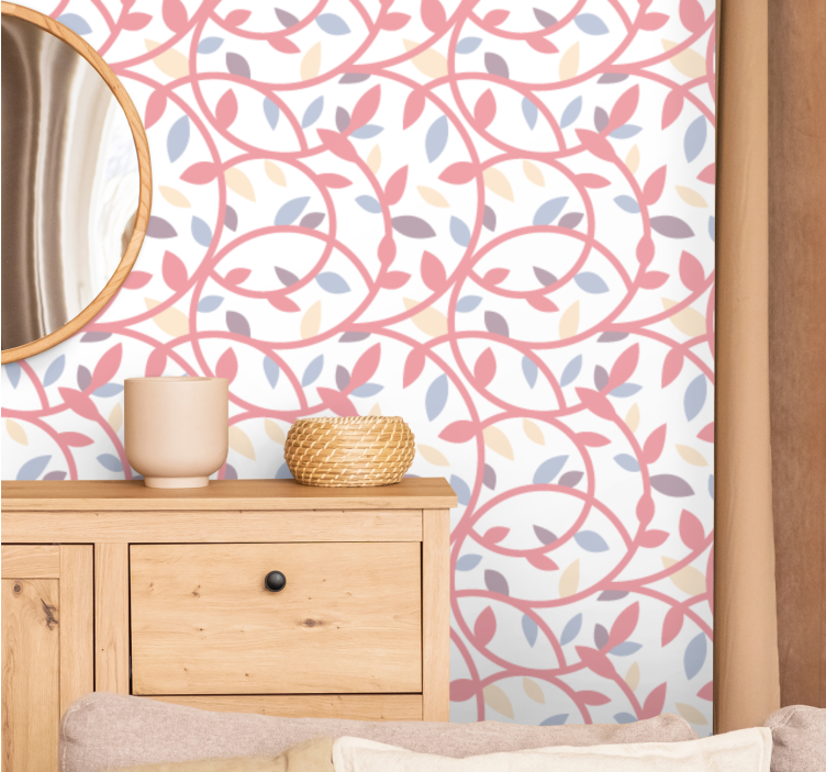 Interlaced Vines ornamental wallpaper - TenStickers