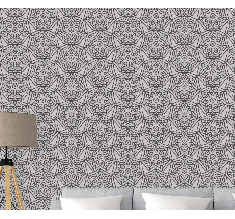 Intricate Patterned Design ornamental wallpaper - TenStickers