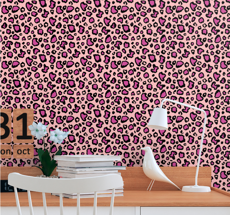 Leopard Print Interior leopard print wallpaper - TenStickers
