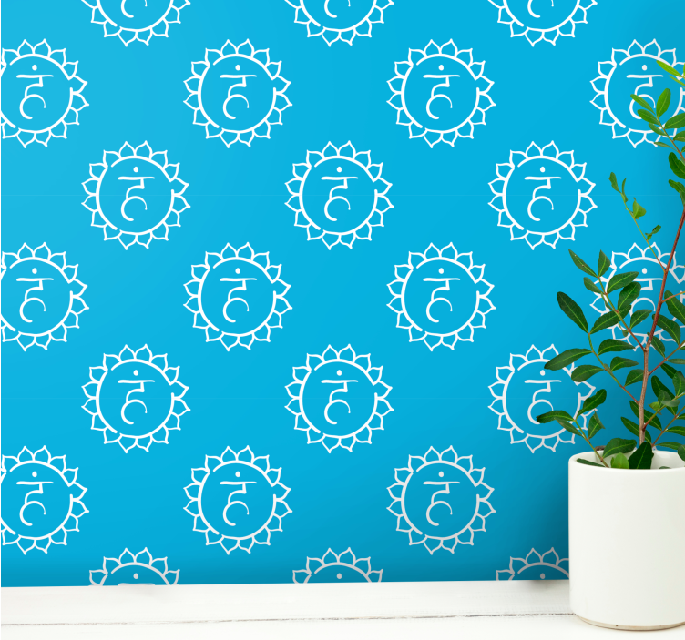 Ornate Sunburst ornamental wallpaper - TenStickers