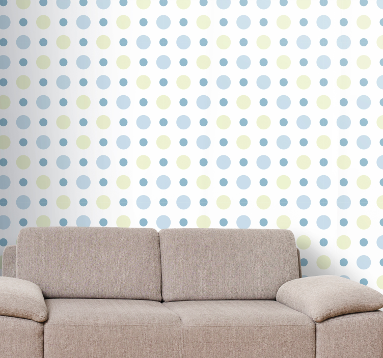 Polka Dot Serenity polka dots wallpaper - TenStickers