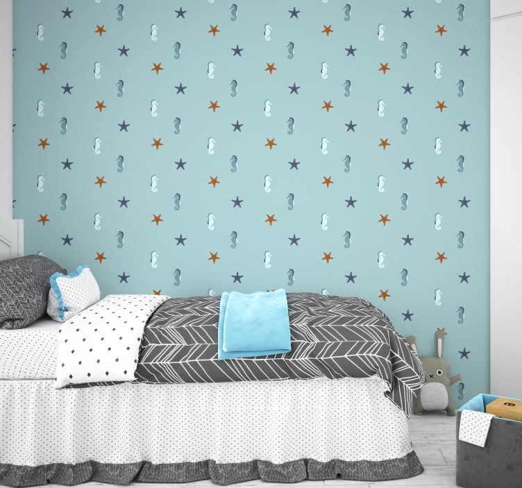 Seaside Imagery wallpaper childrens room - TenStickers